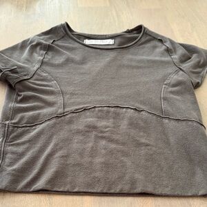 Women's gray viral free people seam top
